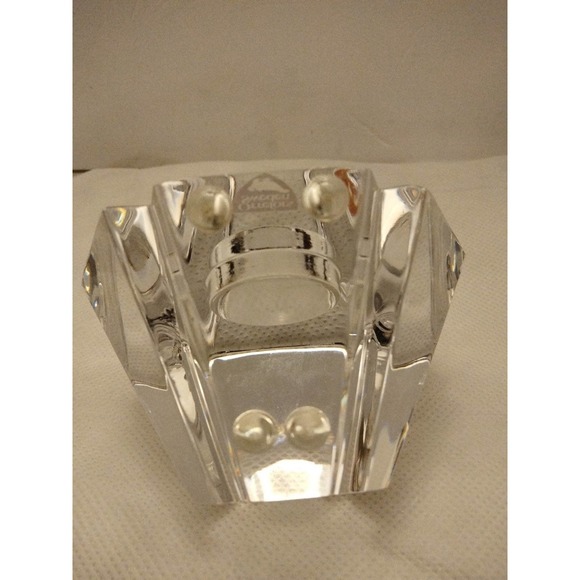 Orrefors Sweden Vintage Crystal Star Burst Paper Weight Signed - Picture 3 of 4